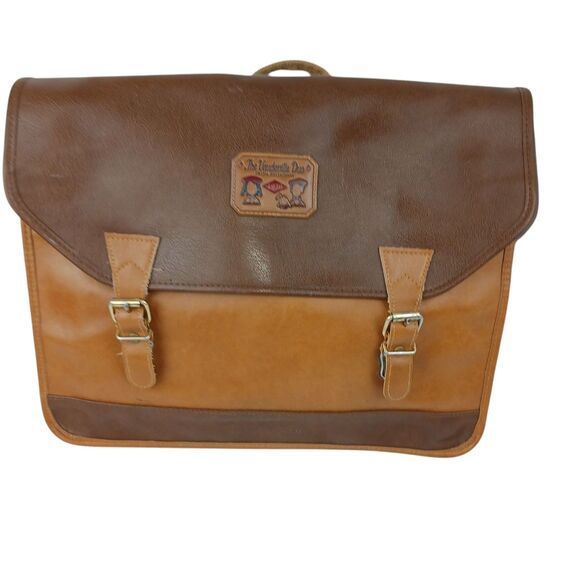 Vtg Sanrio The Vaudeville Duo Backpack Brown Japan Sachel 2 Way Brown HTF main image 15